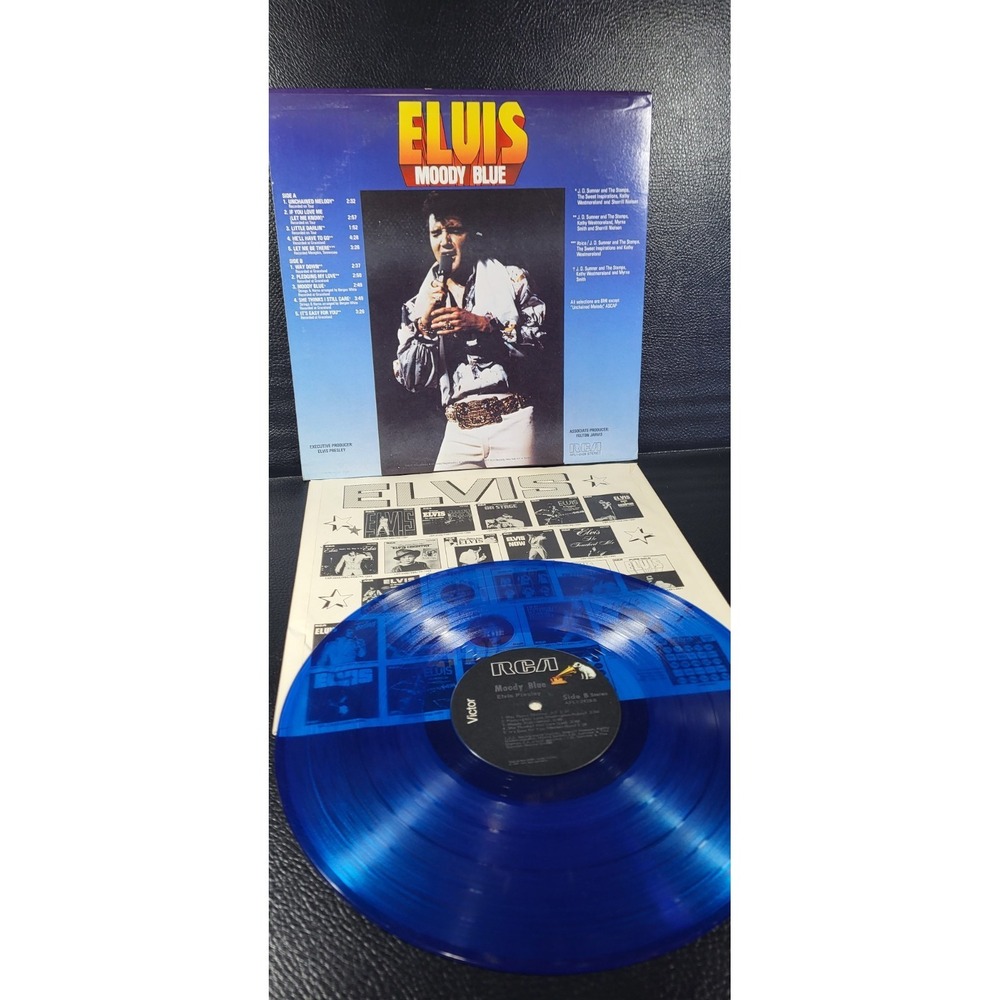 Elvis, "Moody Blue" (1977 Vinyl LP, AFL1-2428) Very Good+ Condition * - Picture 11 of 12